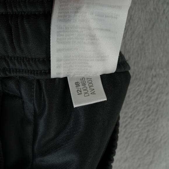 Adidas Pants Mens L 3-Stripes Tapered Gray Joggers Open Bottom Zippered Pockets - Picture 13 of 14